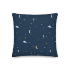Moonrise filled square cushion shown from the front.