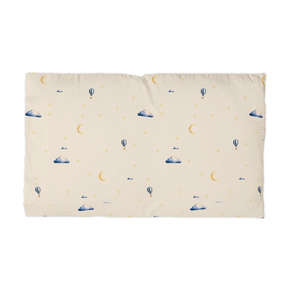 One Moonrise standard pillowcase shown flat with its printed front and cuff.