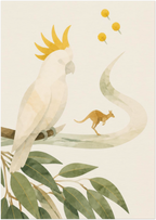 Bush Picnic Cockatoo and Kangaroo, Size: A4; supplier product preview.
