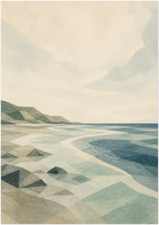Seaglass Shore Rocky Shore, Size: A4; supplier product preview.