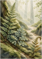 Mosswood Trail Fern by the Stream, Size: A4; supplier product preview.