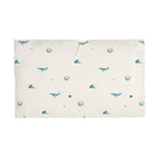 Seaglass Shore Pillowcase, flat printed reverse view.