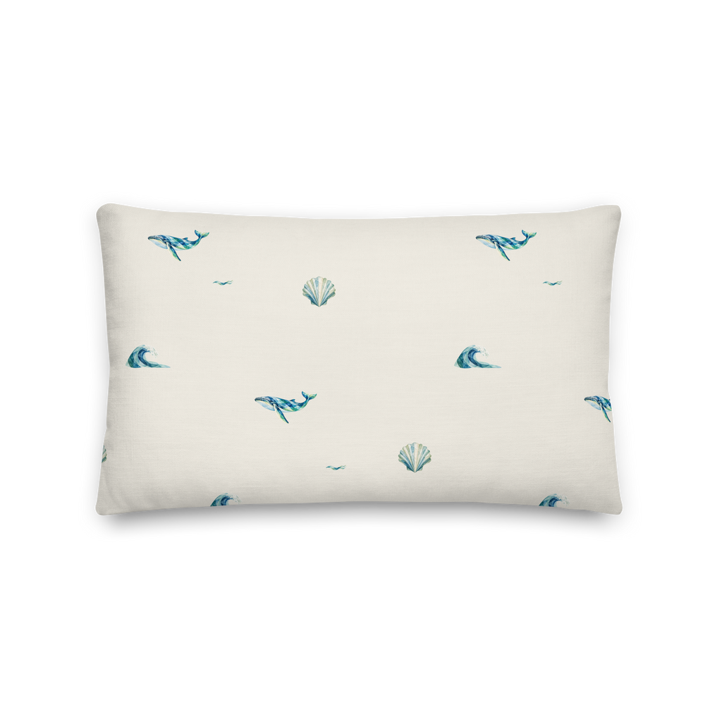 Seaglass Shore Filled Lumbar Cushion, Size: 20 × 12 in; supplier product preview.