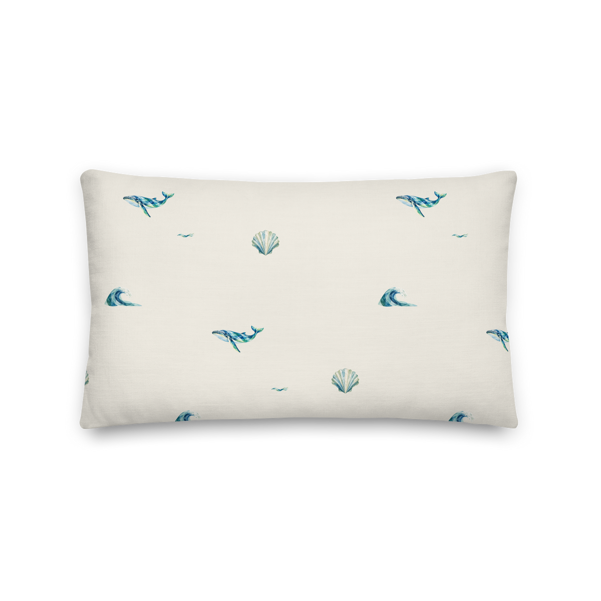 Seaglass Shore Filled Lumbar Cushion, Size: 20 × 12 in; supplier product preview.