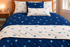 Seaglass Shore Twin Cotton Duvet Cover, product view in the collection room.