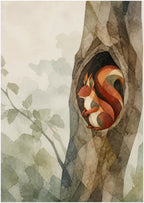 Mosswood Trail Squirrel at the Hollow, Size: A4; supplier product preview.