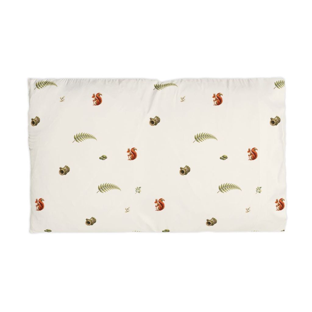 Mosswood Trail Pillowcase, flat printed reverse view.
