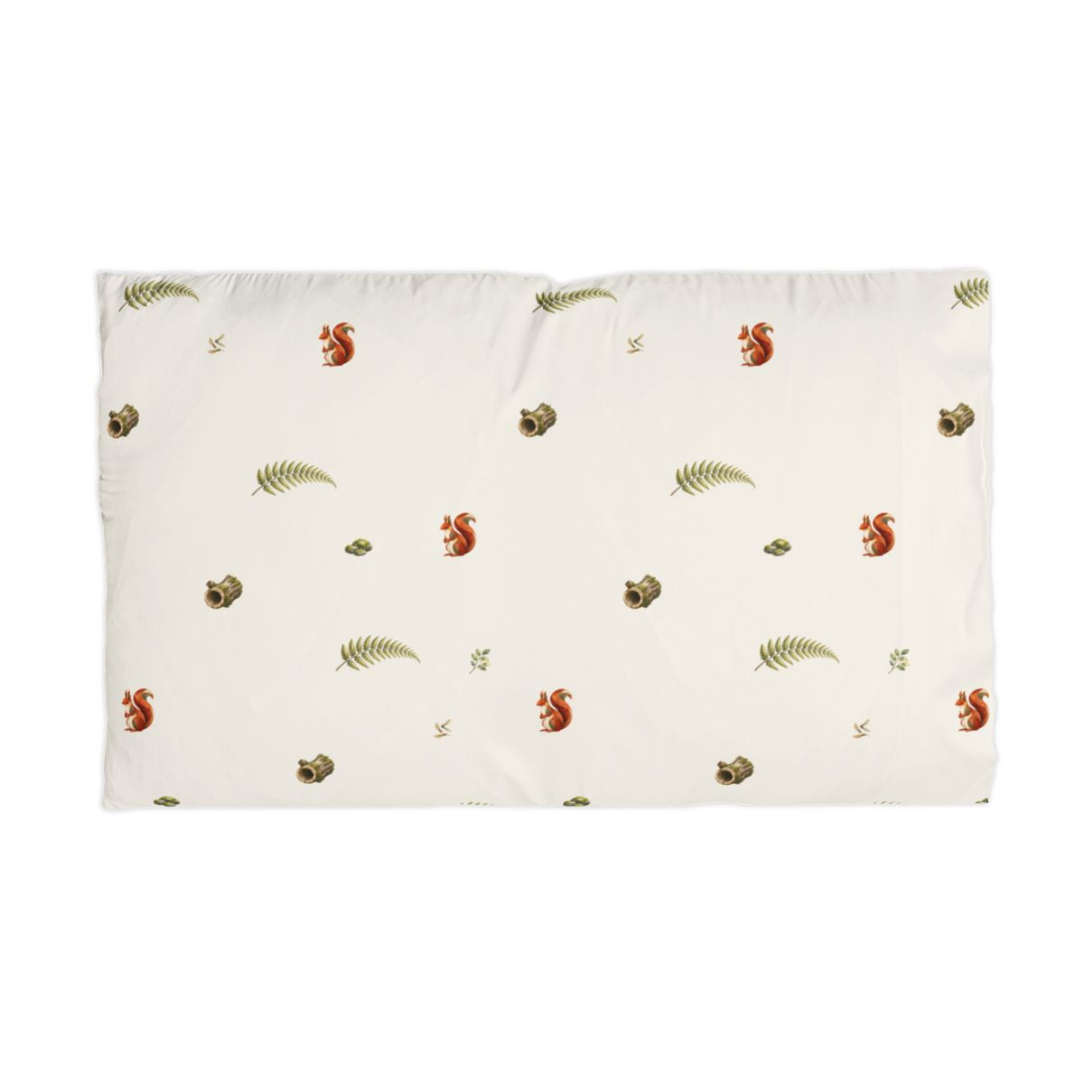 Mosswood Trail Pillowcase, flat printed reverse view.