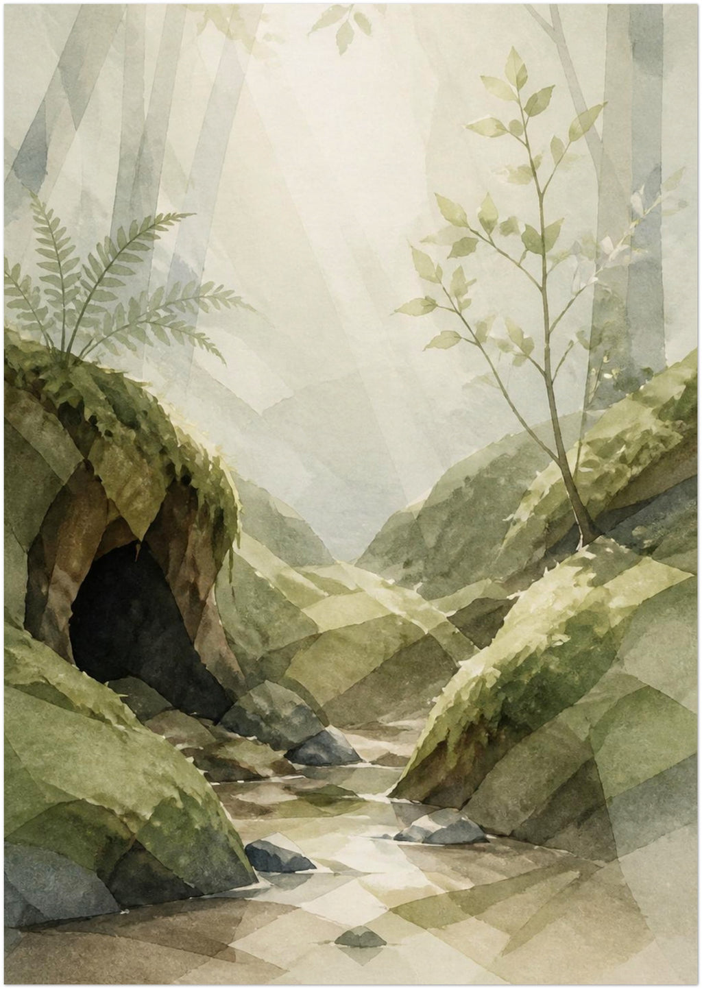 Mosswood Trail Woodland Creek, Size: A4; supplier product preview.
