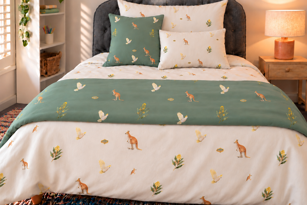 Bush Picnic Throw, product view in the collection room.