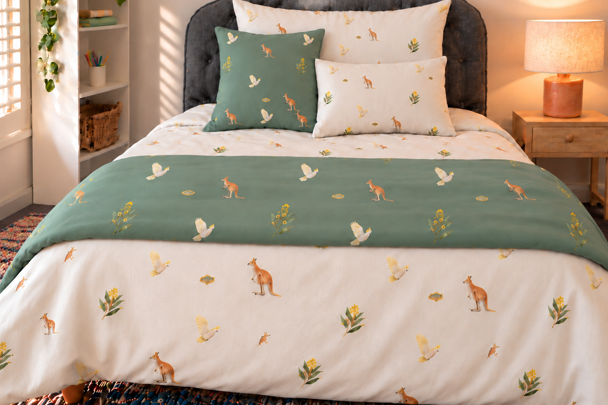 Bush Picnic Throw, product view in the collection room.